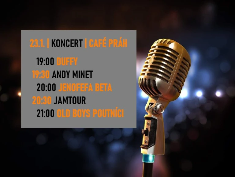 Obrazový doprovod k akci lednový koncert v Café Práh