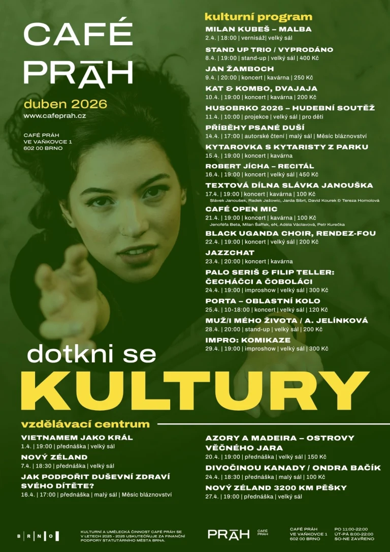 Obrazový doprovod k akci (přednarozeninový) koncert v Café Práh