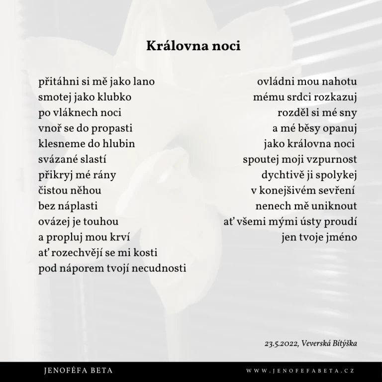 báseň Královna noci